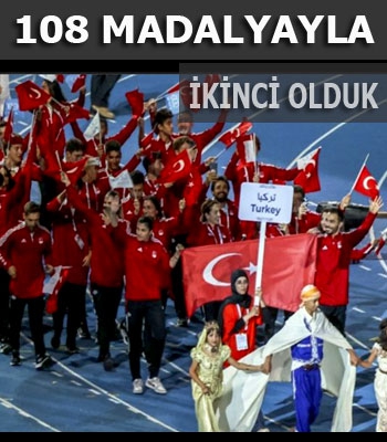 Türkiye, 108 madalya ile ikinci Oldu