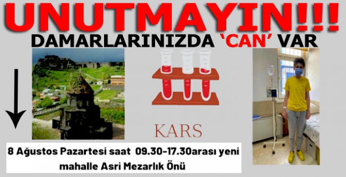 Unutmayın! Damarlarınızda CAN, Can'da Hala UMUT var