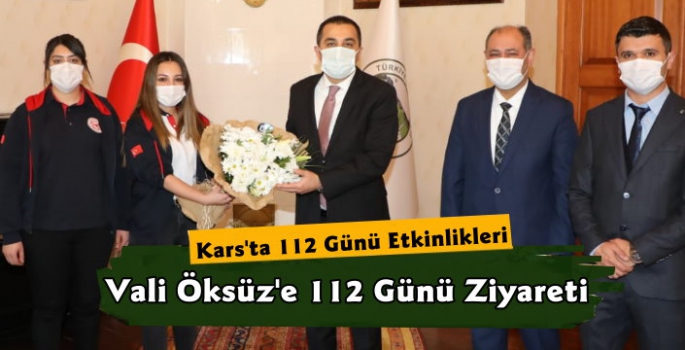 Vali Öksüz'e '112 Günü' Ziyareti