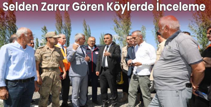 Vali Öksüz, Selden Zarar Gören Köylerde İncelemelerde Bulundu