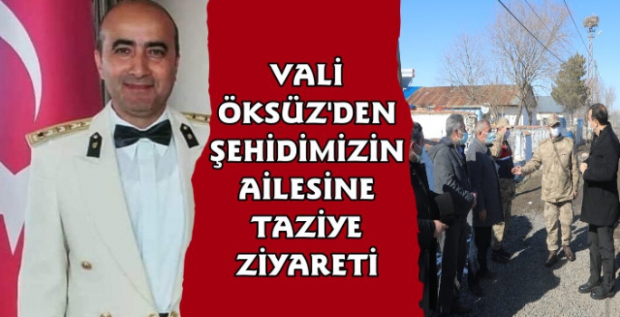 Vali Türker Öksüz'den Şehit Albay Şentürk Aydınyer'in Ailesine Ziyaret