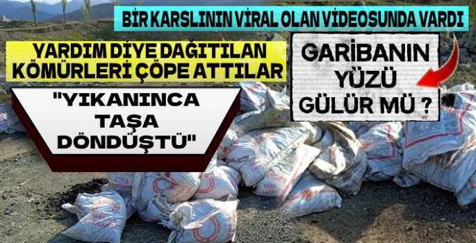 Vatandaşa Dağıtılan Yardım Kömürleri Çöpe Gidiyor