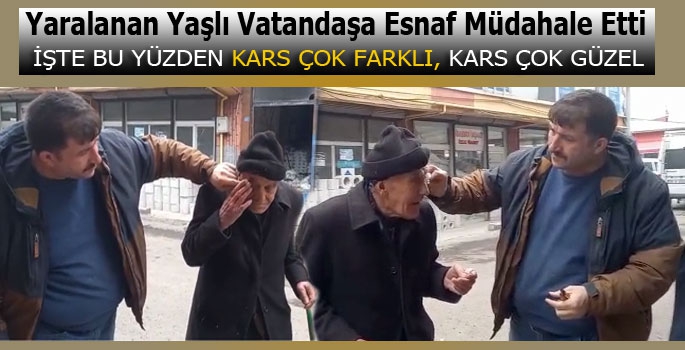 Yaralanan Yaşlı Vatandaşa Esnaf Müdahale Etti