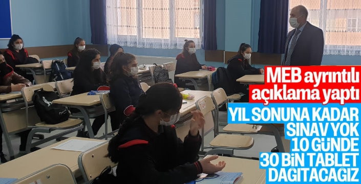 Milli Eğitim Bakanlığı'ndan Açıklama Yıl Sonuna Kadar Sınav Yok